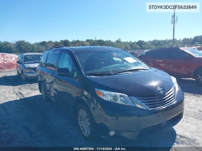 2015 Toyota Sienna Xle/Limited VIN: 5TDYK3DC2FS633849 Lot: 40867554