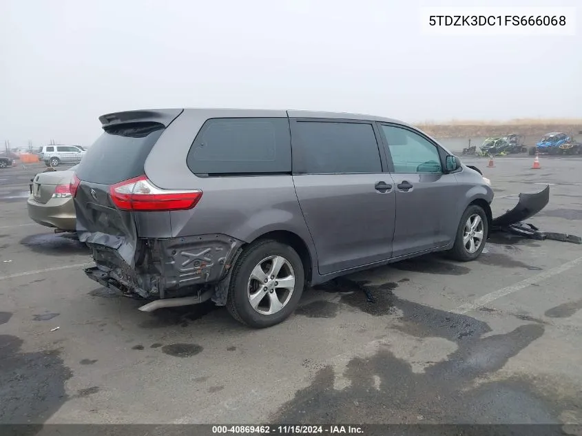 2015 Toyota Sienna L 7 Passenger VIN: 5TDZK3DC1FS666068 Lot: 40869462