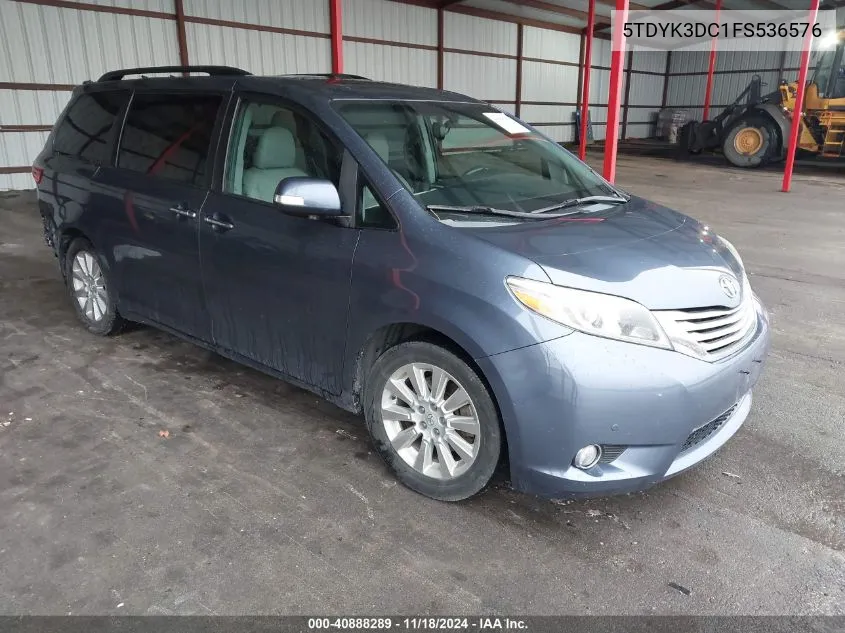 2015 Toyota Sienna Limited 7 Passenger VIN: 5TDYK3DC1FS536576 Lot: 40888289