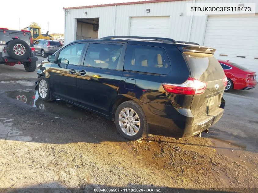 2015 Toyota Sienna Le 7 Passenger VIN: 5TDJK3DC3FS118473 Lot: 40896507