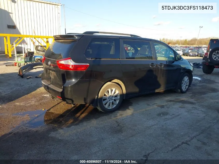 2015 Toyota Sienna Le 7 Passenger VIN: 5TDJK3DC3FS118473 Lot: 40896507