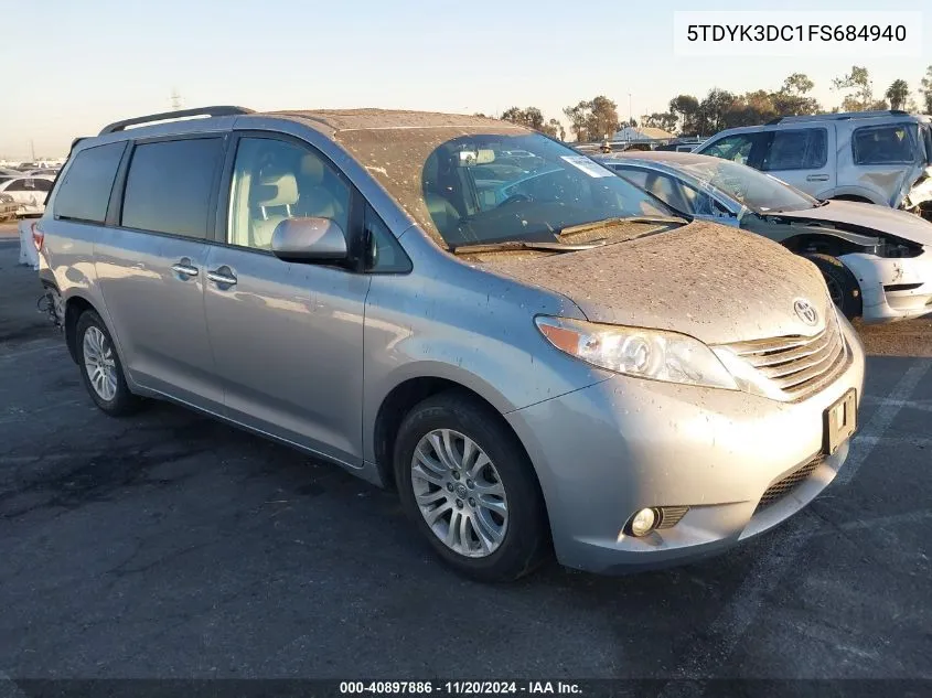 2015 Toyota Sienna Xle/Limited VIN: 5TDYK3DC1FS684940 Lot: 40897886