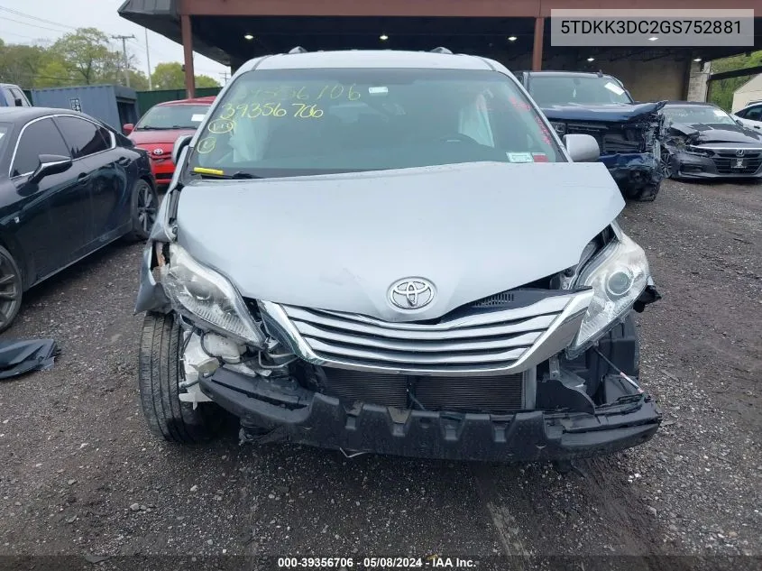 5TDKK3DC2GS752881 2016 Toyota Sienna Le 7 Passenger