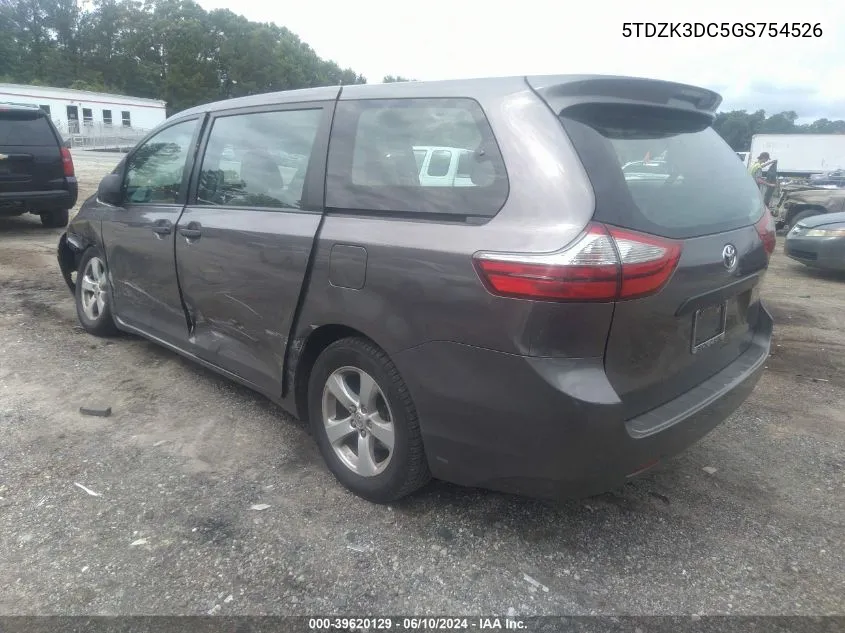 5TDZK3DC5GS754526 2016 Toyota Sienna L 7 Passenger