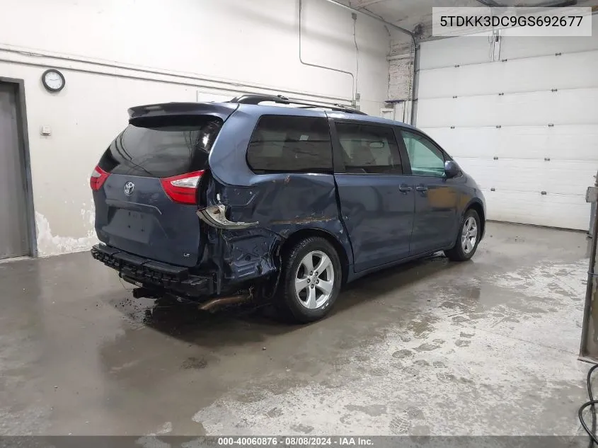 5TDKK3DC9GS692677 2016 Toyota Sienna Le 8 Passenger