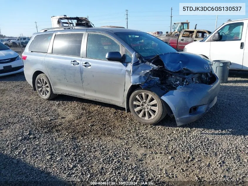 2016 Toyota Sienna Le 7 Passenger VIN: 5TDJK3DC6GS130537 Lot: 40463730