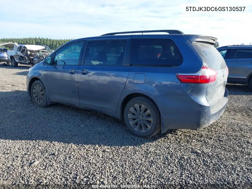 5TDJK3DC6GS130537 2016 Toyota Sienna Le 7 Passenger