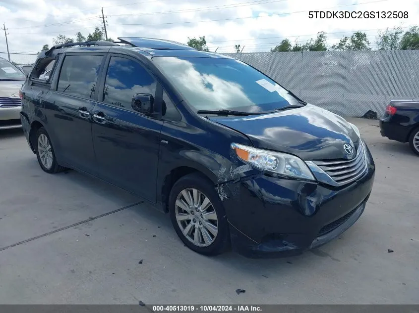 5TDDK3DC2GS132508 2016 Toyota Sienna Xle 7 Passenger