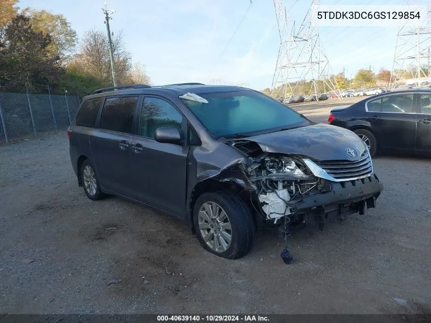 5TDDK3DC6GS129854 2016 Toyota Sienna Xle 7 Passenger