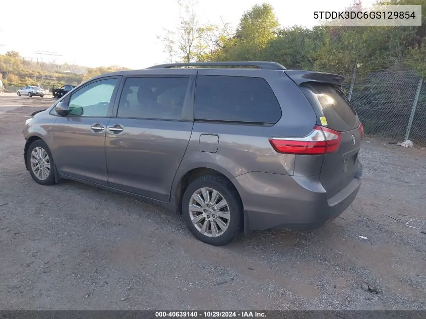 5TDDK3DC6GS129854 2016 Toyota Sienna Xle 7 Passenger