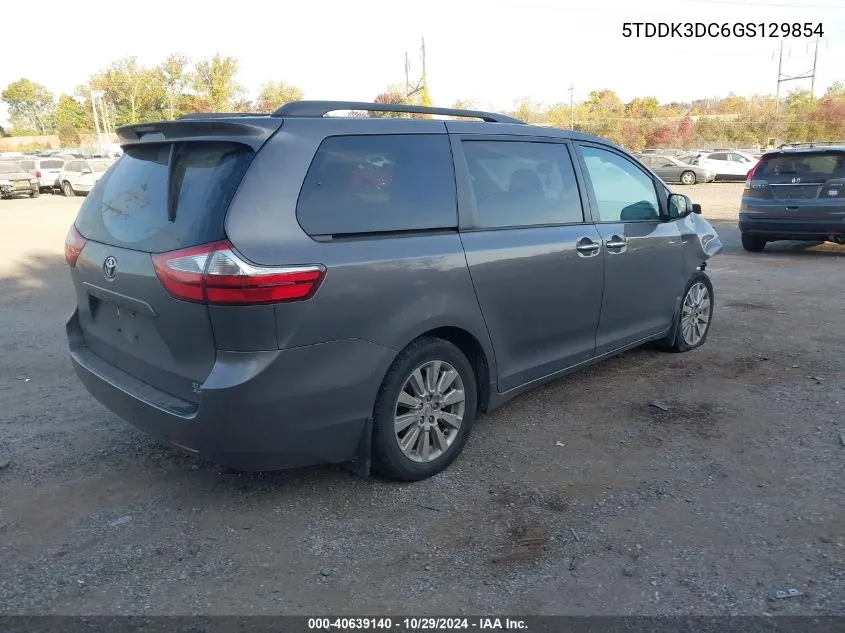 5TDDK3DC6GS129854 2016 Toyota Sienna Xle 7 Passenger