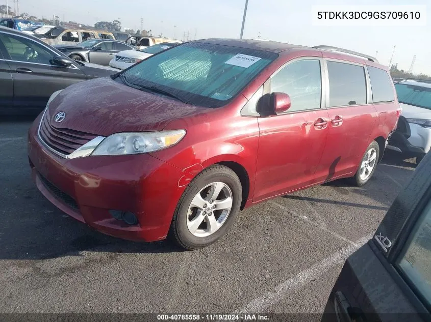 2016 Toyota Sienna Le 8 Passenger VIN: 5TDKK3DC9GS709610 Lot: 40785558