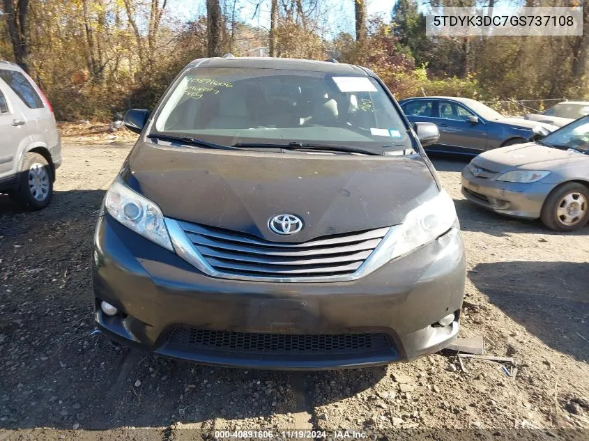 2016 Toyota Sienna Xle 8 Passenger VIN: 5TDYK3DC7GS737108 Lot: 40891606