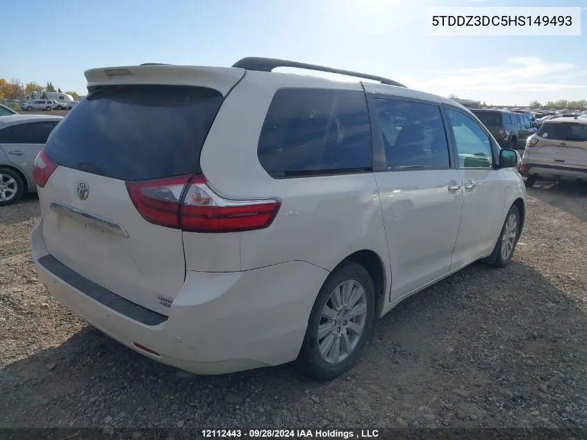 2017 Toyota Sienna Xle/Limited VIN: 5TDDZ3DC5HS149493 Lot: 12112443