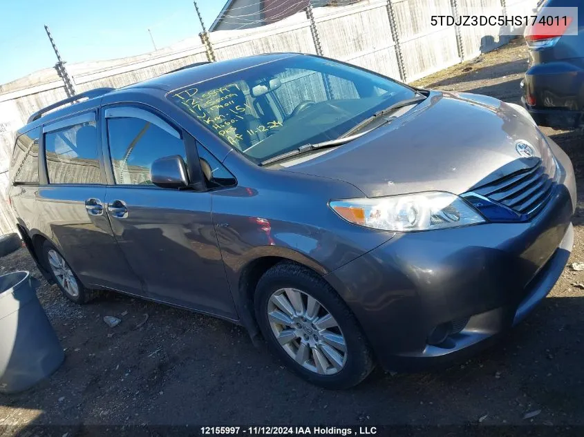 2017 Toyota Sienna Le VIN: 5TDJZ3DC5HS174011 Lot: 12155997