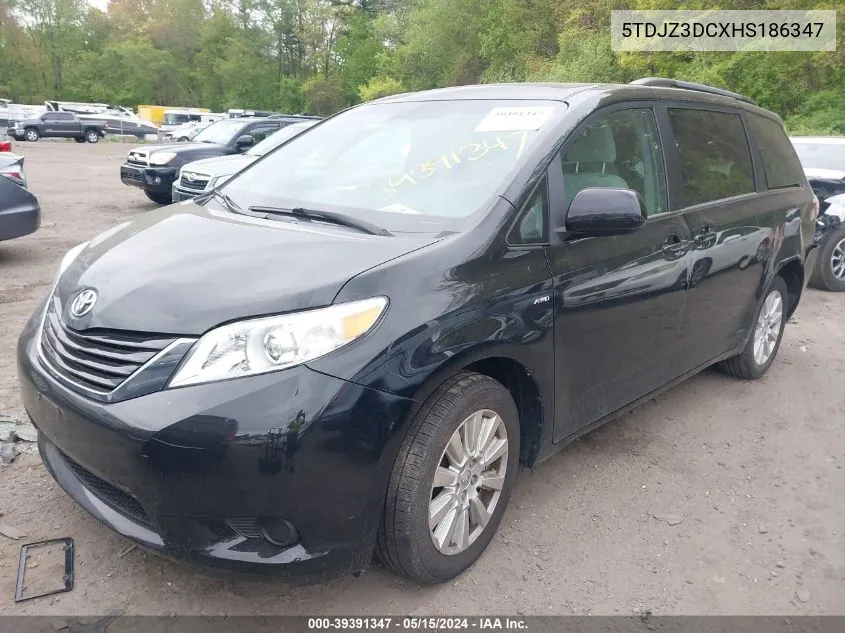 2017 Toyota Sienna Le 7 Passenger VIN: 5TDJZ3DCXHS186347 Lot: 39391347