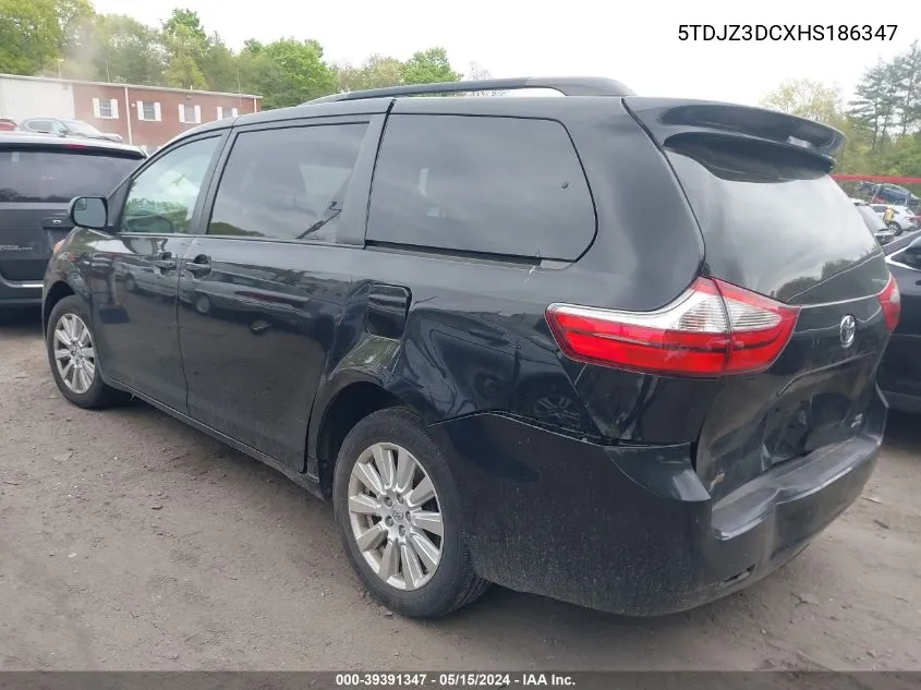 2017 Toyota Sienna Le 7 Passenger VIN: 5TDJZ3DCXHS186347 Lot: 39391347