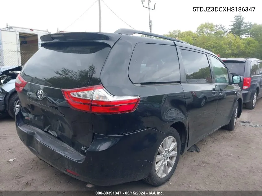 2017 Toyota Sienna Le 7 Passenger VIN: 5TDJZ3DCXHS186347 Lot: 39391347