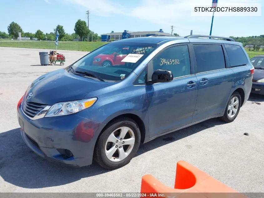 2017 Toyota Sienna Le 8 Passenger VIN: 5TDKZ3DC7HS889330 Lot: 39465582