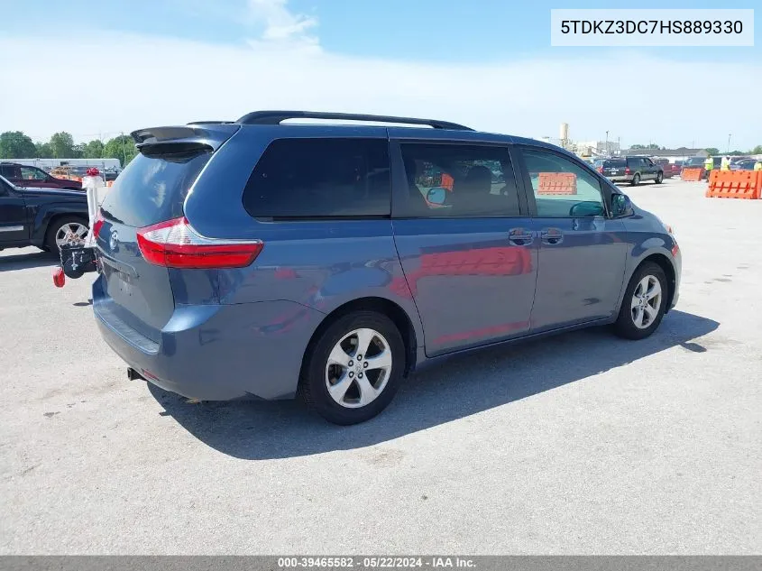 2017 Toyota Sienna Le 8 Passenger VIN: 5TDKZ3DC7HS889330 Lot: 39465582