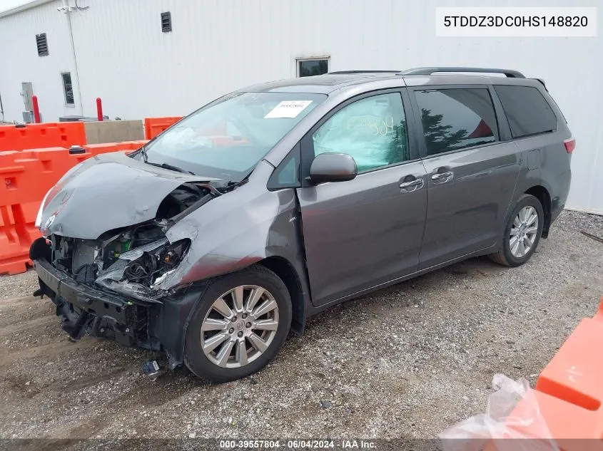 2017 Toyota Sienna Xle 7 Passenger VIN: 5TDDZ3DC0HS148820 Lot: 39557804