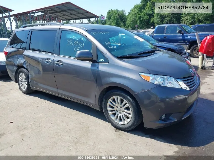 2017 Toyota Sienna Xle 8 Passenger VIN: 5TDYZ3DC1HS852784 Lot: 39639321