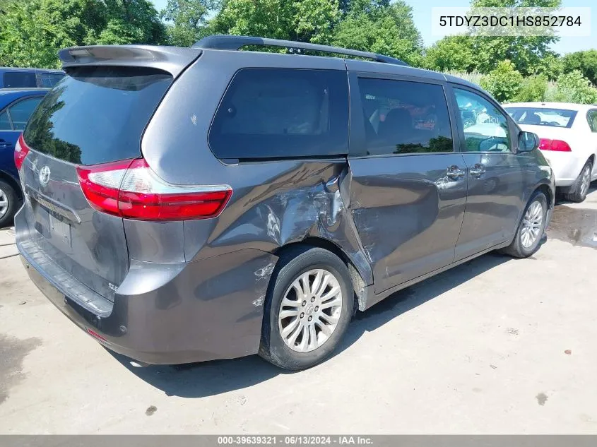 2017 Toyota Sienna Xle 8 Passenger VIN: 5TDYZ3DC1HS852784 Lot: 39639321