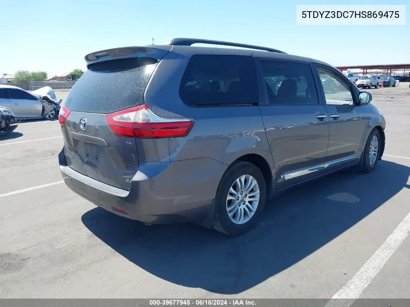 5TDYZ3DC7HS869475 2017 Toyota Sienna Xle Premium 8 Passenger