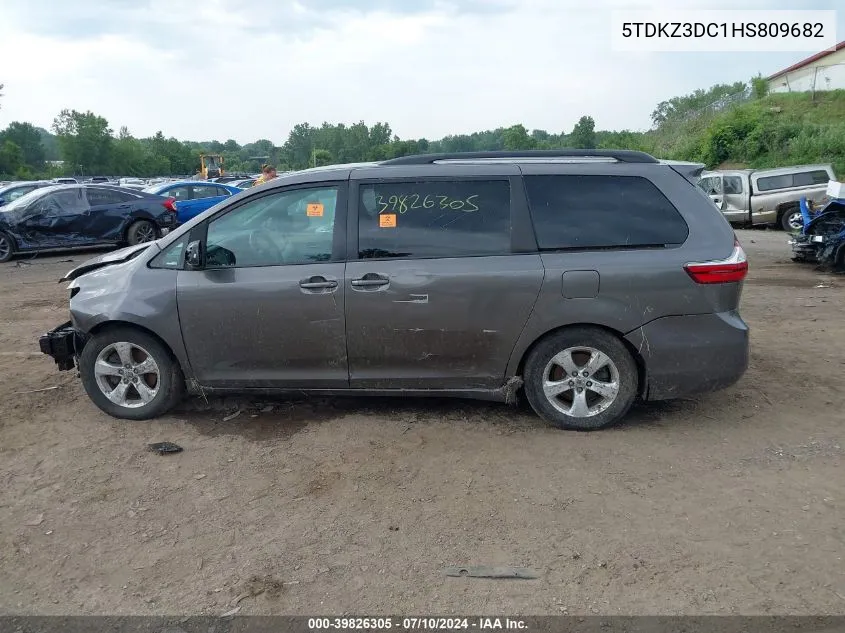 2017 Toyota Sienna Le 8 Passenger VIN: 5TDKZ3DC1HS809682 Lot: 39826305