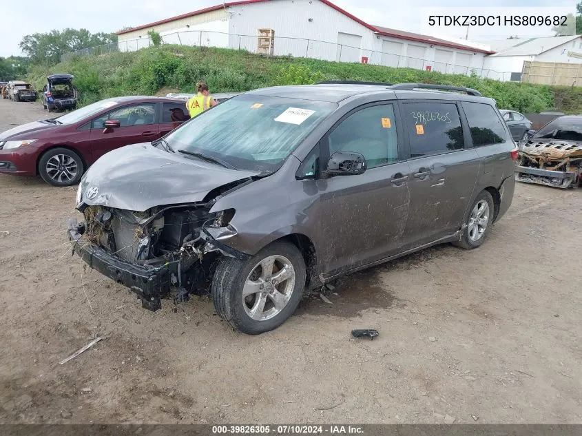 5TDKZ3DC1HS809682 2017 Toyota Sienna Le 8 Passenger