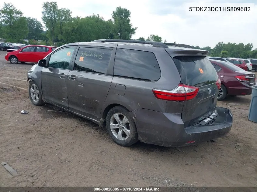 2017 Toyota Sienna Le 8 Passenger VIN: 5TDKZ3DC1HS809682 Lot: 39826305