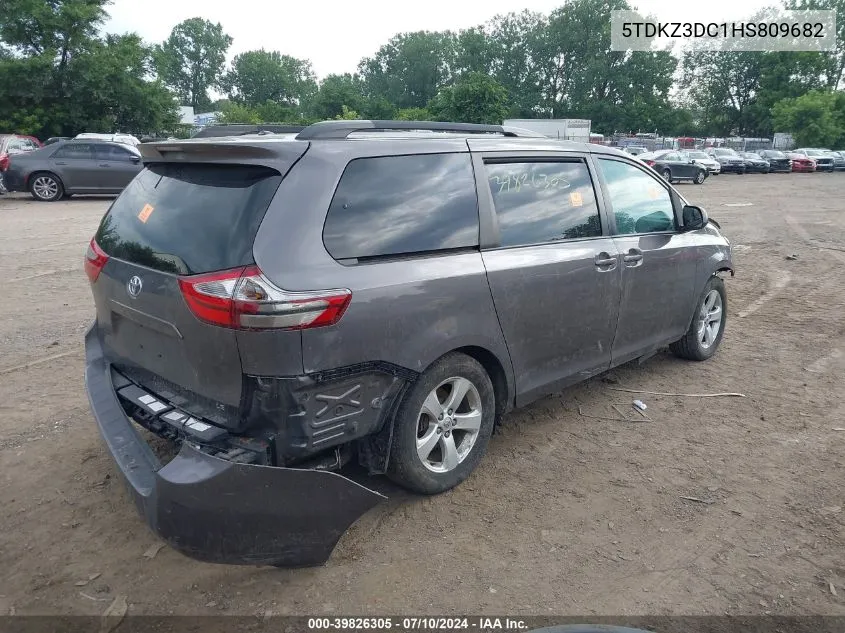 2017 Toyota Sienna Le 8 Passenger VIN: 5TDKZ3DC1HS809682 Lot: 39826305