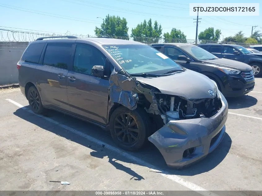 2017 Toyota Sienna Le 7 Passenger VIN: 5TDJZ3DC0HS172165 Lot: 39895958