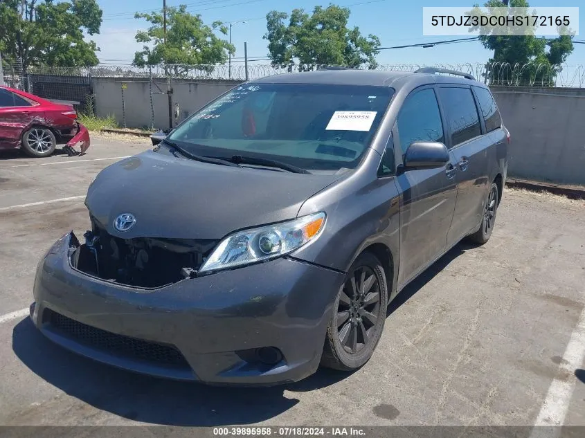 2017 Toyota Sienna Le 7 Passenger VIN: 5TDJZ3DC0HS172165 Lot: 39895958