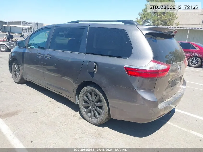 2017 Toyota Sienna Le 7 Passenger VIN: 5TDJZ3DC0HS172165 Lot: 39895958