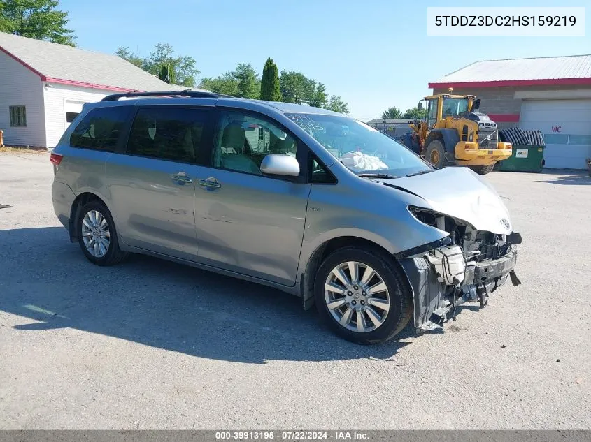 2017 Toyota Sienna Xle 7 Passenger VIN: 5TDDZ3DC2HS159219 Lot: 39913195