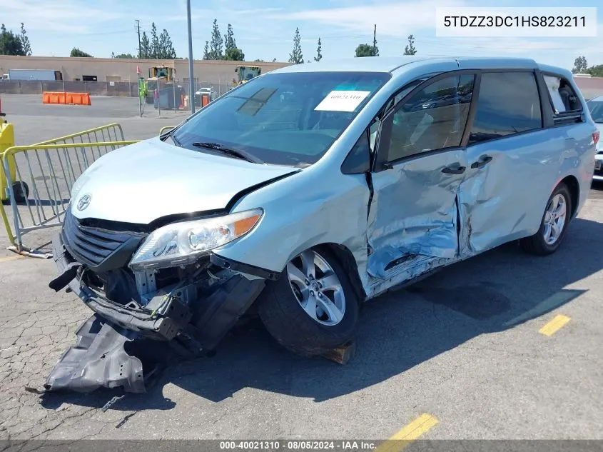 2017 Toyota Sienna L 7 Passenger VIN: 5TDZZ3DC1HS823211 Lot: 40021310