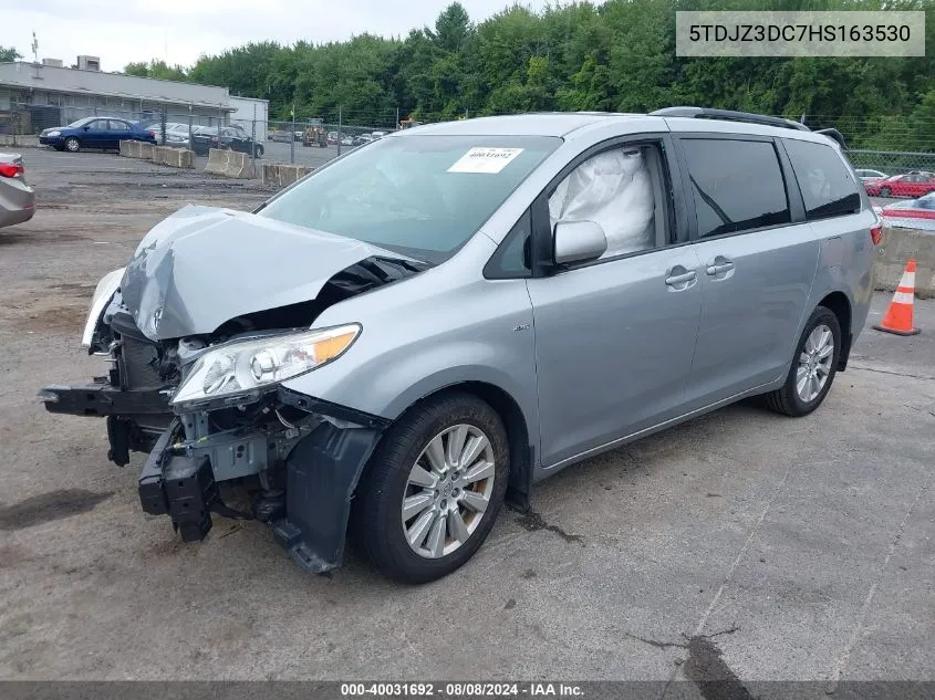 2017 Toyota Sienna Le 7 Passenger VIN: 5TDJZ3DC7HS163530 Lot: 40031692