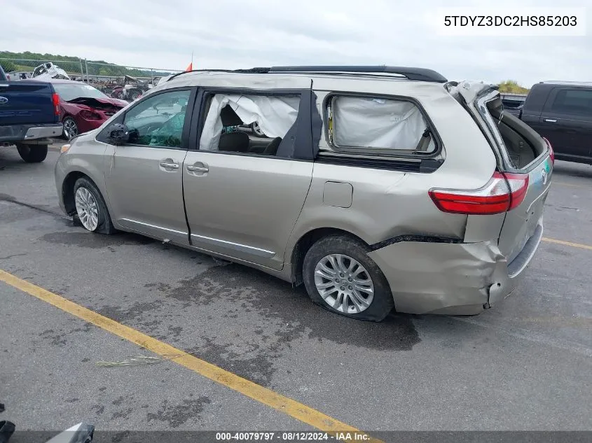 2017 Toyota Sienna Xle/Limited VIN: 5TDYZ3DC2HS85203 Lot: 40079797