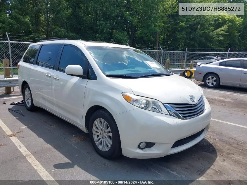 2017 Toyota Sienna Xle Premium 8 Passenger VIN: 5TDYZ3DC7HS885272 Lot: 40105108