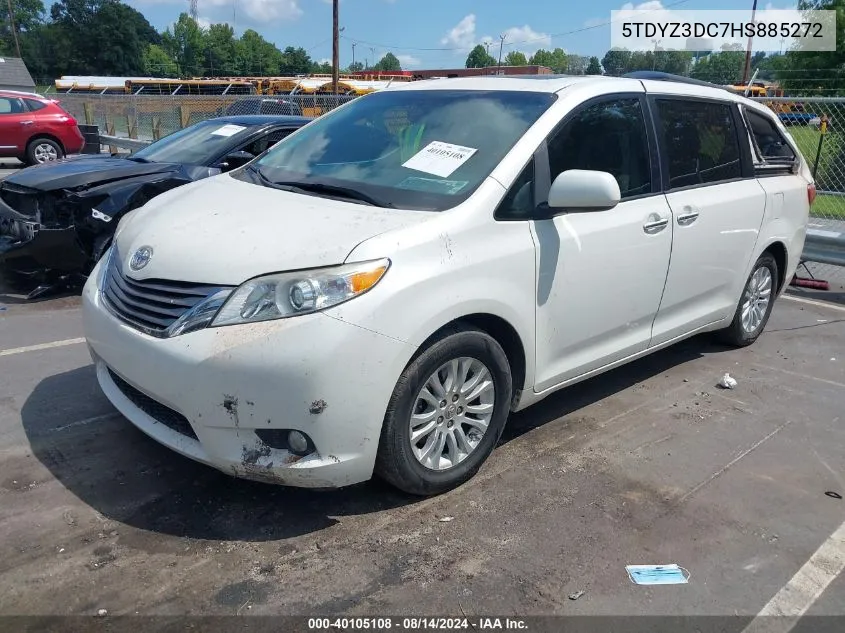 2017 Toyota Sienna Xle Premium 8 Passenger VIN: 5TDYZ3DC7HS885272 Lot: 40105108