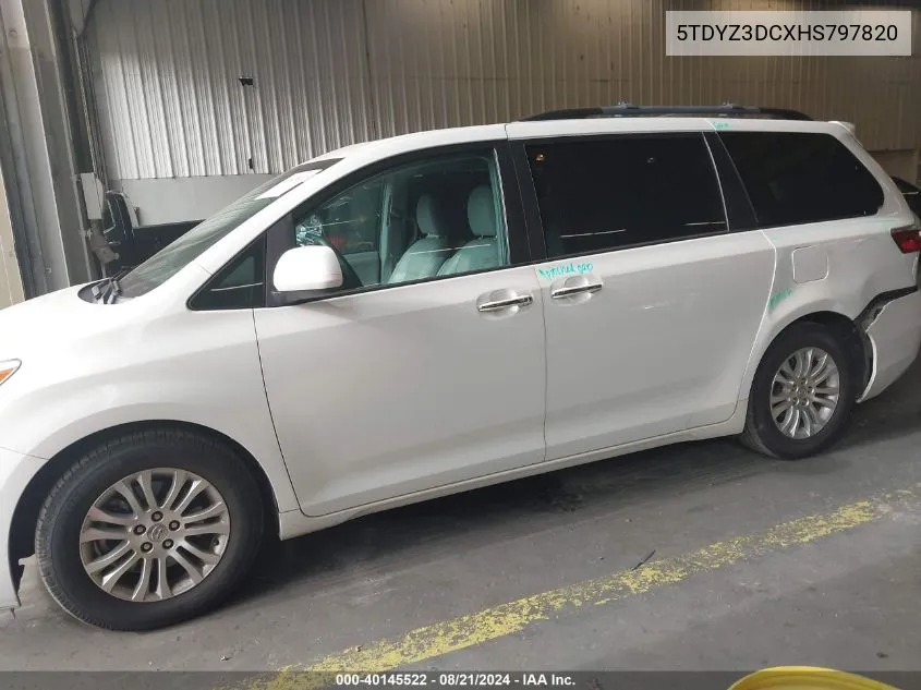 2017 Toyota Sienna Xle 8 Passenger VIN: 5TDYZ3DCXHS797820 Lot: 40145522