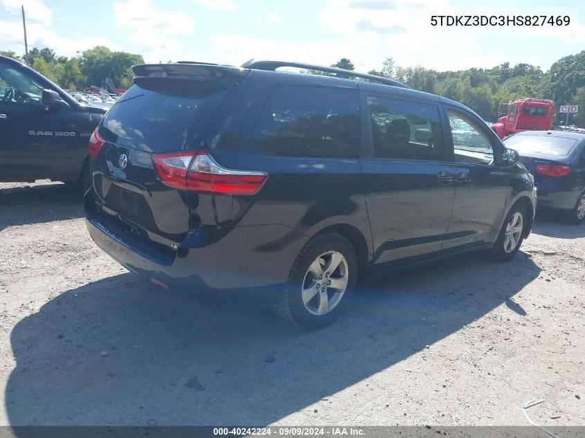 2017 Toyota Sienna Le 8 Passenger VIN: 5TDKZ3DC3HS827469 Lot: 40242224