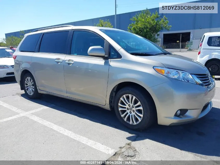 5TDYZ3DC8HS812069 2017 Toyota Sienna Xle 8 Passenger