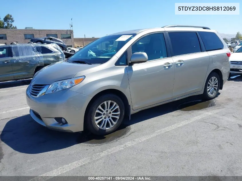 2017 Toyota Sienna Xle 8 Passenger VIN: 5TDYZ3DC8HS812069 Lot: 40257141