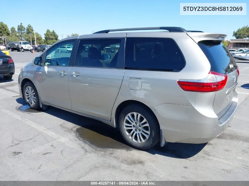 2017 Toyota Sienna Xle 8 Passenger VIN: 5TDYZ3DC8HS812069 Lot: 40257141