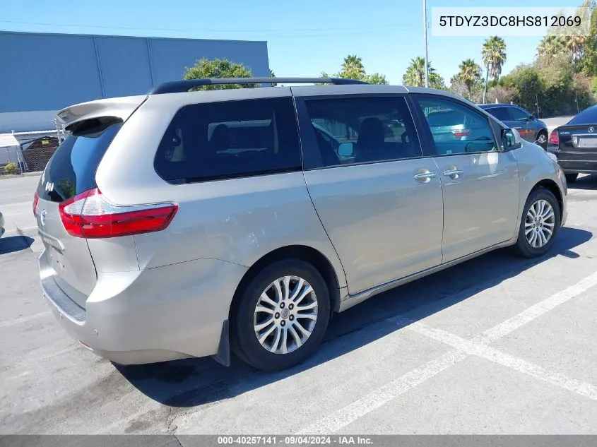 2017 Toyota Sienna Xle 8 Passenger VIN: 5TDYZ3DC8HS812069 Lot: 40257141