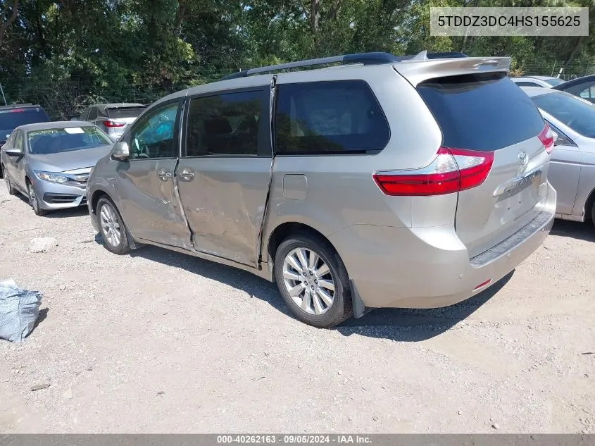 2017 Toyota Sienna Limited Premium 7 Passenger VIN: 5TDDZ3DC4HS155625 Lot: 40262163