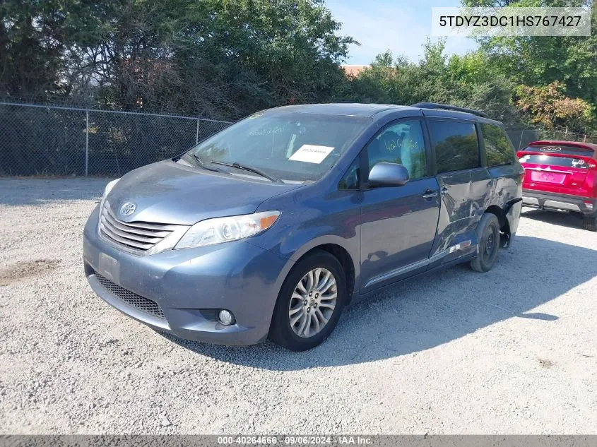 2017 Toyota Sienna Xle 8 Passenger VIN: 5TDYZ3DC1HS767427 Lot: 40264666