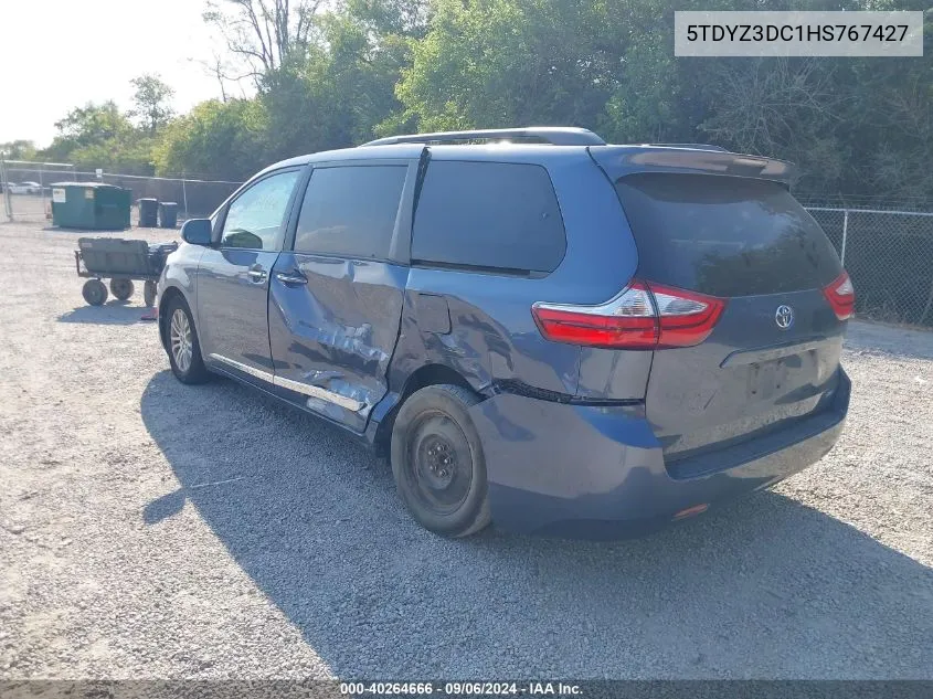 2017 Toyota Sienna Xle 8 Passenger VIN: 5TDYZ3DC1HS767427 Lot: 40264666